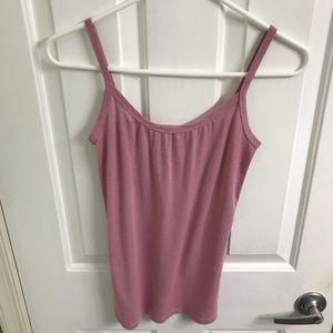 Pink tank top with silver sparkles. So low brand